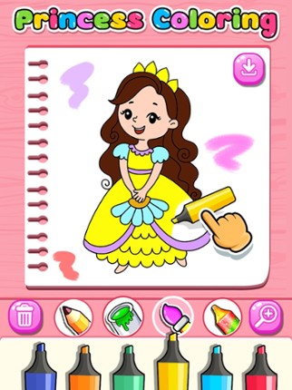Princess Coloring Drawing Book screenshot