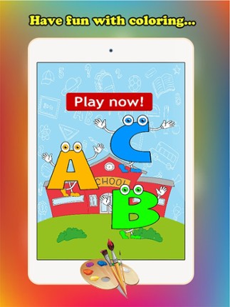 ABC Coloring Book for children age 1-10 (Alphabet Upper): Drawing &amp; Coloring page games free for learning skill Image