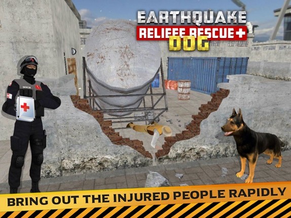Earthquake Relief & Rescue Simulator : Play the rescue sniffer dog to Help earthquake victims. screenshot