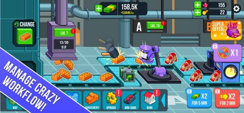 Tap Tap Factory: idle tycoon screenshot