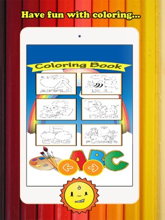 ABC Coloring Book for children age 1-10 (Alphabet Upper): Drawing &amp; Coloring page games free for learning skill screenshot
