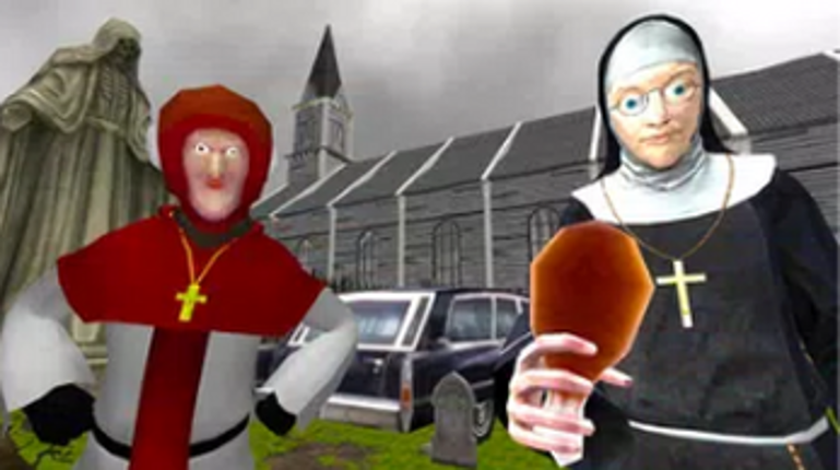 Nun and Monk Neighbor Escape 3D Image