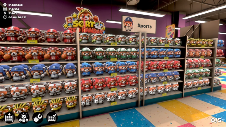 Sort the Red Pandas: Tidy Up & Shelve Image