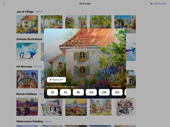 1000 Jigsaw Puzzles Art screenshot