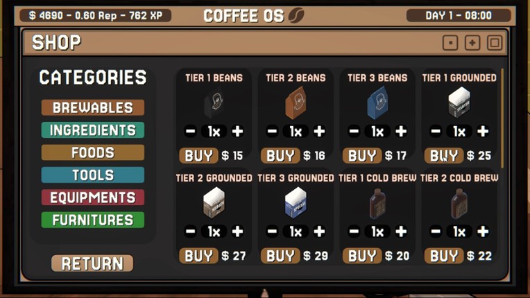 Coffie Simulator screenshot