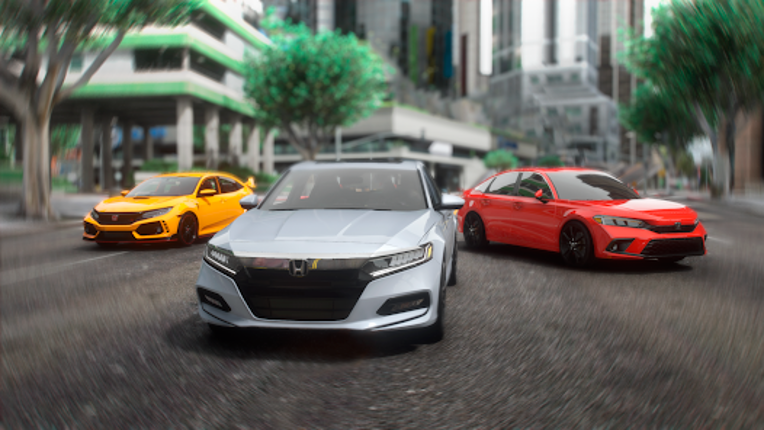 Civic City Driving: Honda Car Image
