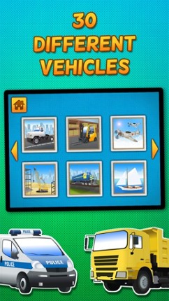 Kids &amp; Play Cars, Trucks, Emergency &amp; Construction Vehicles Puzzles – Free screenshot
