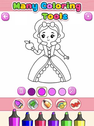 Princess Coloring Drawing Book screenshot