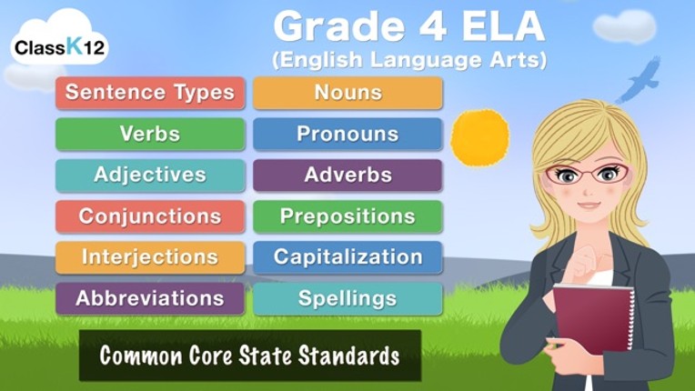 4th Grade Grammar - English grammar exercises fun game by ClassK12 [Lite] screenshot