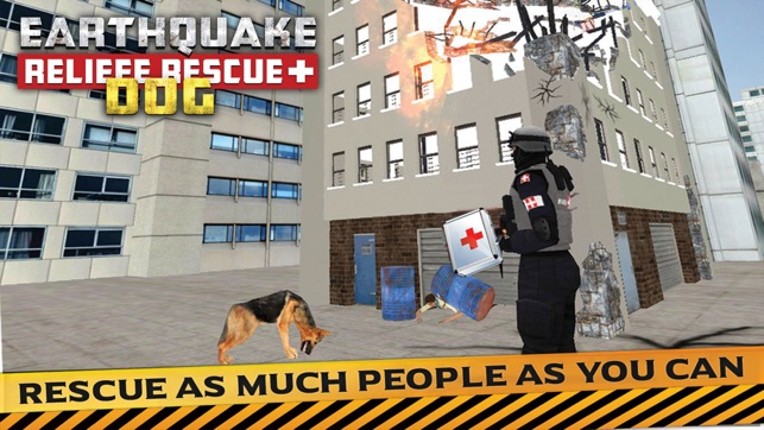 Earthquake Relief & Rescue Simulator : Play the rescue sniffer dog to Help earthquake victims. screenshot