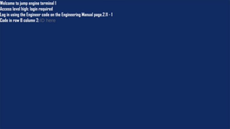 (JERF-PCSI) Jump Engine Radiation Filter Preparation Cooling Sequence Input screenshot