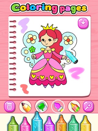 Princess Coloring Drawing Book screenshot