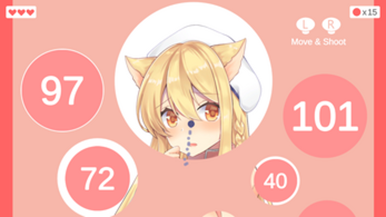 ねるちゃんの水玉コラージュシューティング screenshot