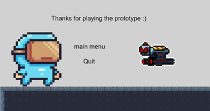 The epic adventure of virtual guy and droid 2 in the voice prompt prototype game screenshot