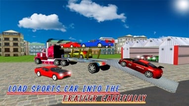 Heavy Transporter Truck: Sports Cars Image