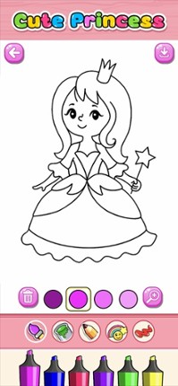 Princess Coloring Drawing Book screenshot
