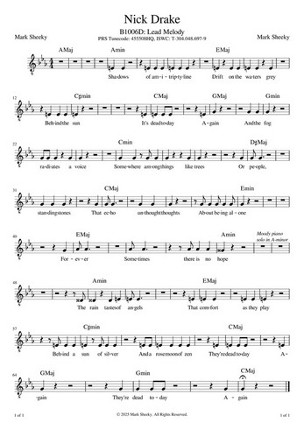 Sheet Music & Lyrics: The Myth Of Sisyphus Image