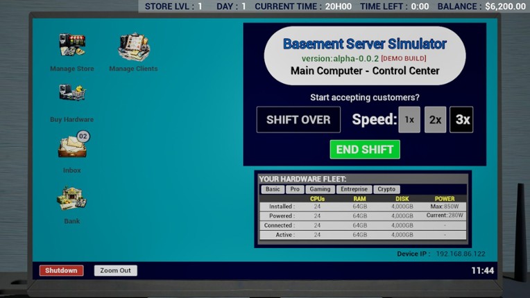 Basement Server Simulator Image
