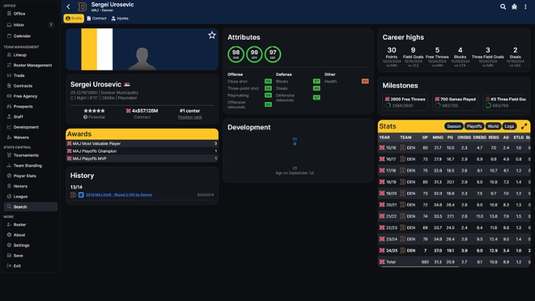 Basketball Legacy Manager 26 screenshot