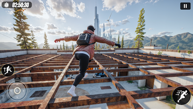 Going Up Jump Parkour Rooftop Image