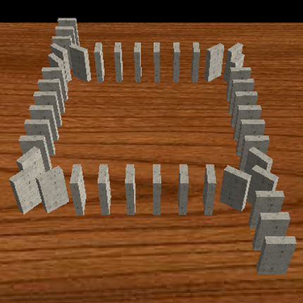 3D Domino Toppling Image