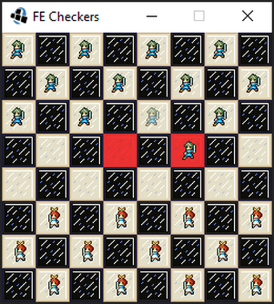 Fire Emblem Themed Checkers (Alm vs Celica) screenshot