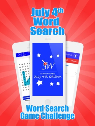 July 4th Word Search Image