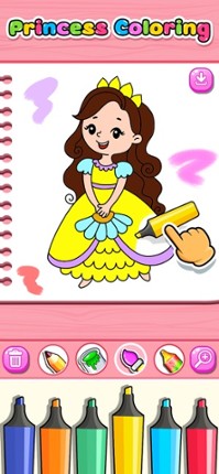 Princess Coloring Drawing Book Image