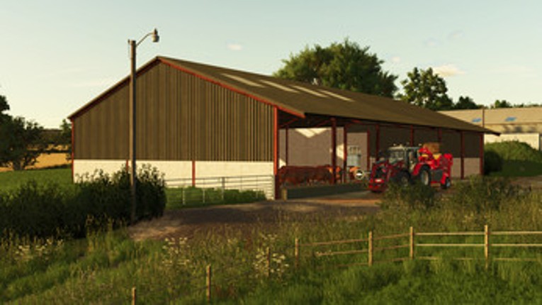 FS25 UK Cattleshed with Storage Image
