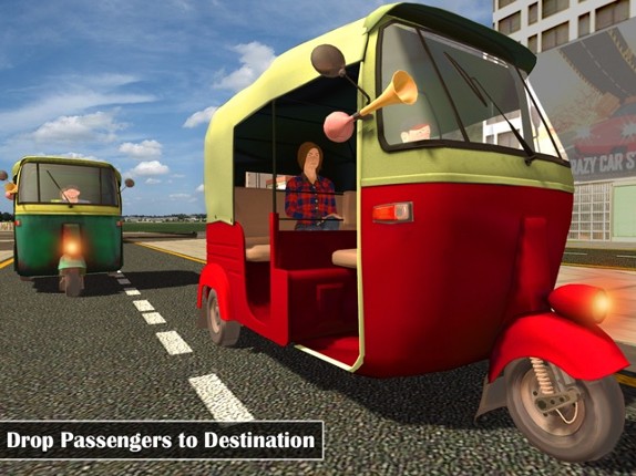 Futuristic Flying Tuk Tuk Simulator - Auto Rickshaw Driving screenshot