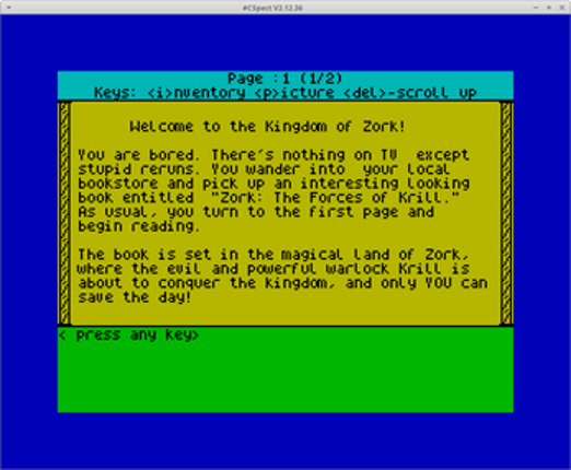 Gamebook Adventure Reader (ZX Next) Image