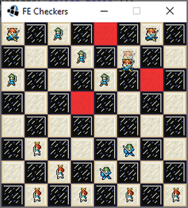 Fire Emblem Themed Checkers (Alm vs Celica) screenshot