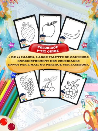 P'tit Génie Colorie Les Fruits - Coloriage GRATUIT screenshot