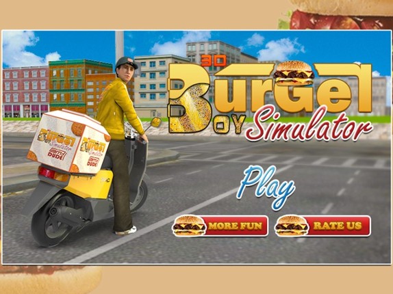 3D Burger Boy Simulator - Crazy motor bike rider and delivery bikers riding simulation adventure game screenshot