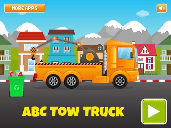 ABC Tow Truck Free - an alphabet fun game for preschool kids learning ABCs and love Trucks and Things That Go Image