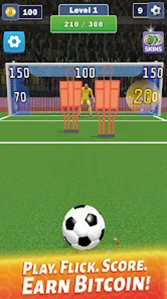 Bitcoin Goal Flick: Earn BTC screenshot