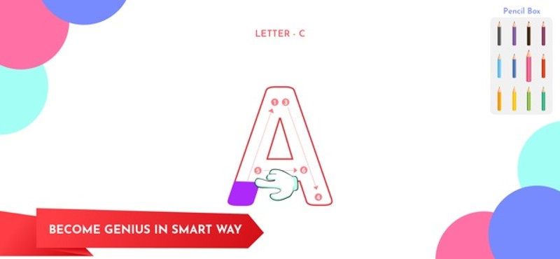 Slate Tracing Alphabets Number Image