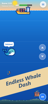 Blue Splash Whale Dash screenshot