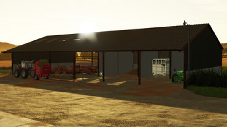 FS25 UK Cattleshed with Storage screenshot