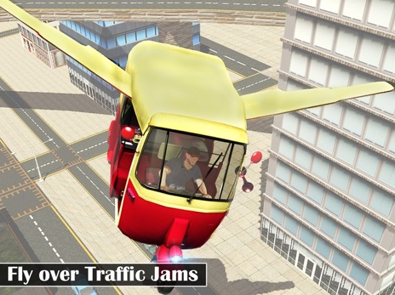 Futuristic Flying Tuk Tuk Simulator - Auto Rickshaw Driving screenshot