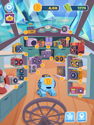 Bitcoin mining: idle simulator screenshot