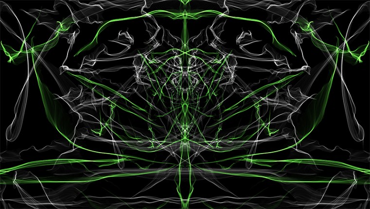 Green & Grey Abstract Fractal Art ~ Liquid Light Series #8 Image