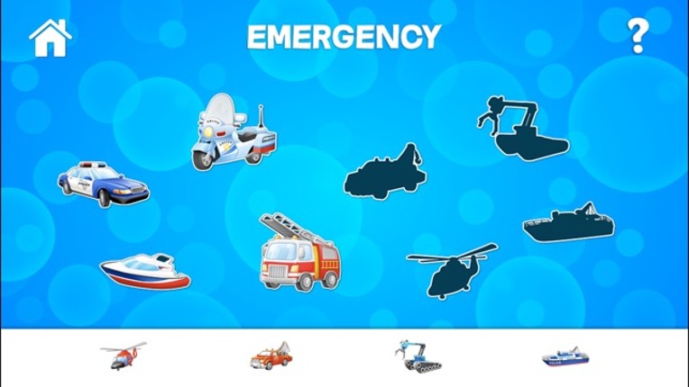 Tap Trucks and Things That Go Shape Puzzles Lite screenshot
