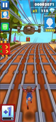 3D Endless Runner Trains City screenshot