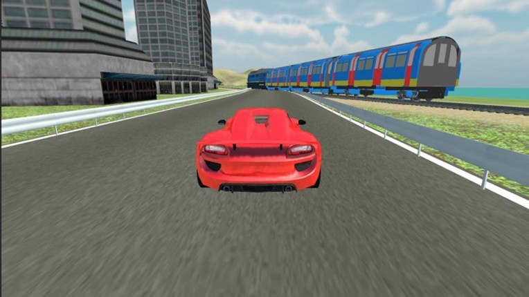 Car vs Train Race : Furious Car Racing screenshot