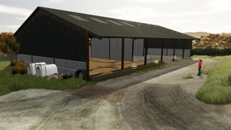 FS25 UK Cattleshed with Storage Image