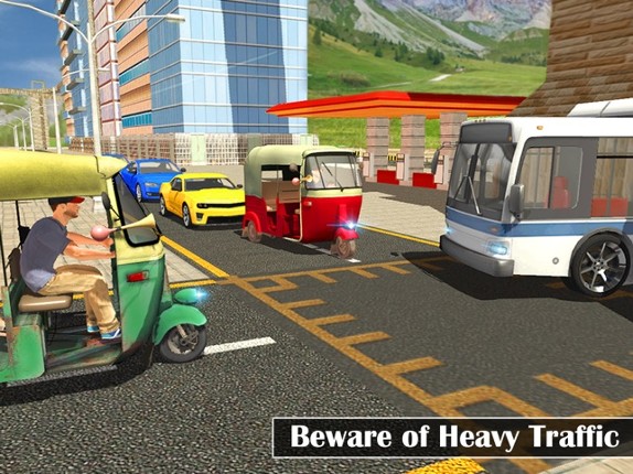 Futuristic Flying Tuk Tuk Simulator - Auto Rickshaw Driving screenshot