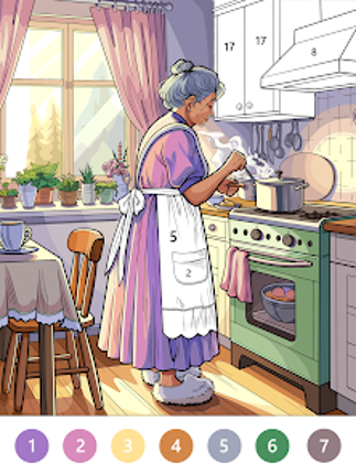 Vivid Color Paint By Number Image