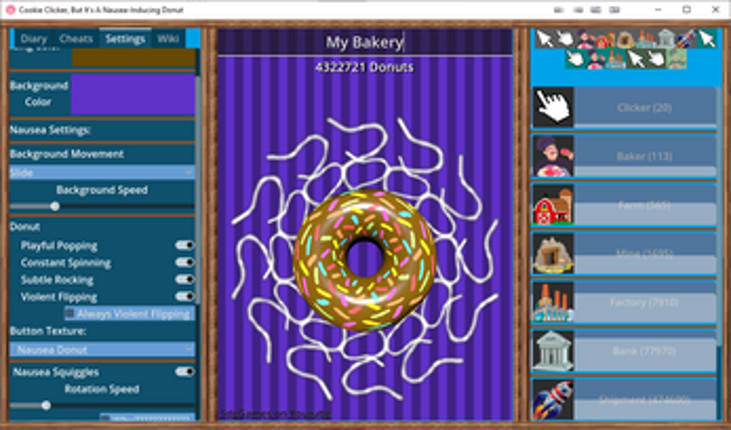 Cookie Clicker, but it makes you nauseous Image