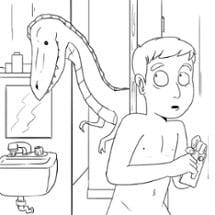 Oh No! There's A Dinosaur In Your Bathroom! Image